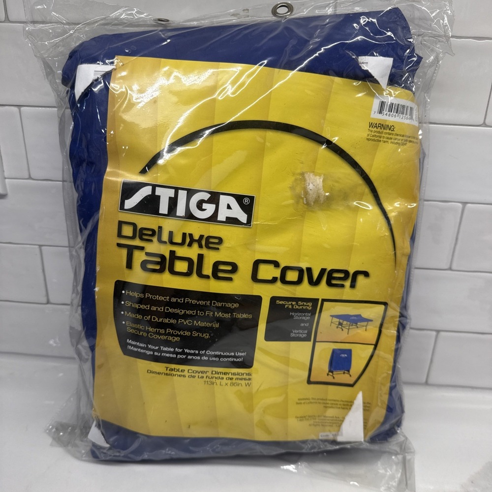 STIGA Deluxe Ping Pong Table Cover Horizontal / Vertical Storage 113" X 86" Blue